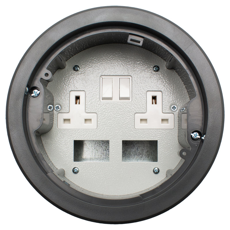 169mm Standard Power Grommet with 2 Data Spaces (Black Only)