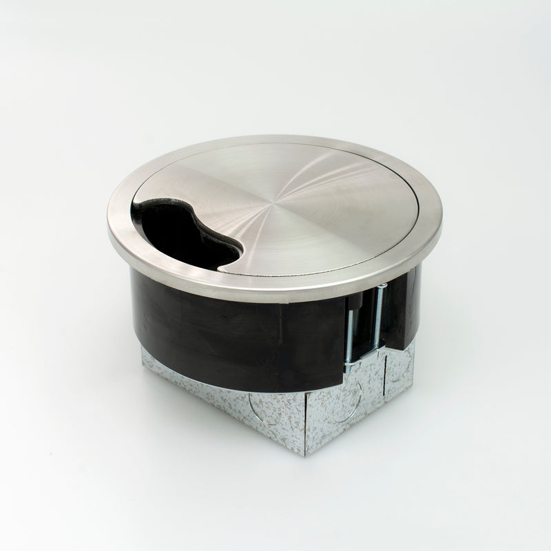 169mm Stainless Steel Power Grommet with 2 Data Spaces