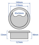 127mm Standard Floor Grommet (Smooth Finish)