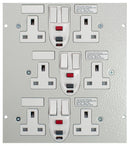 ST0290/RCD/3 - Triple RCD Protected Twin Switched Sockets Plate