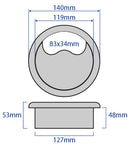 FGG127C-SF - 127mm Standard Floor Grommet (Smooth Finish)