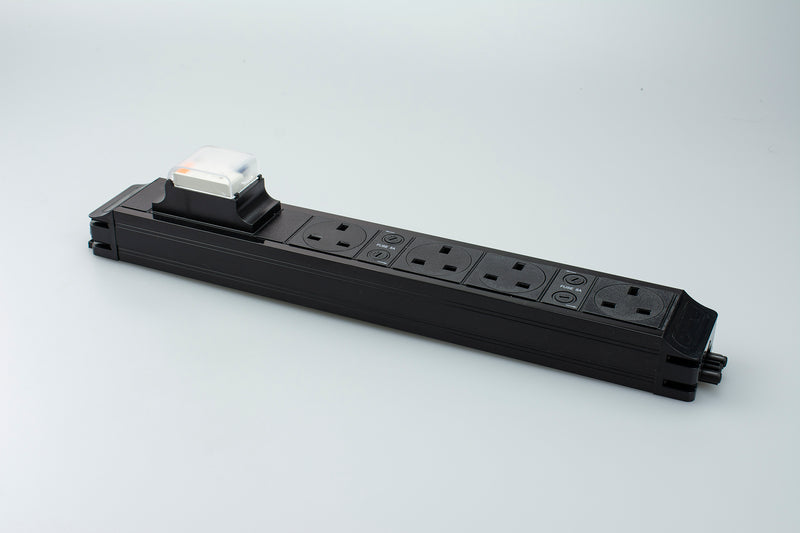 P-PACK4PF/RCBO - 4 Power RCBO Protected Under Desk Power Unit