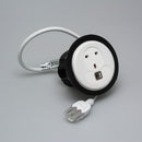 PGW80/USB - Power & USB Desk Grommet in White (Type A & C)