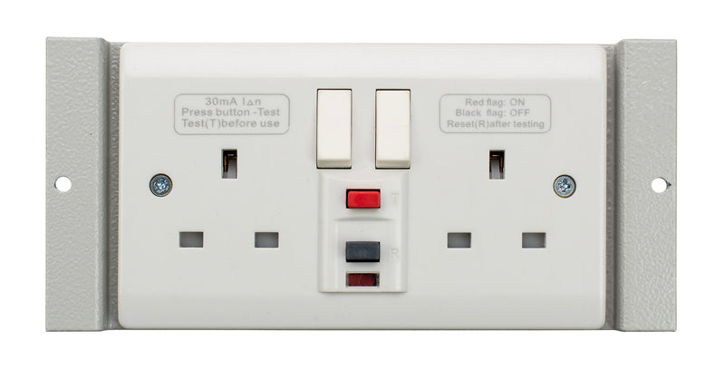 ST0287FM/RCD - Flush mounted Twin Switched RCD Protected Sockets