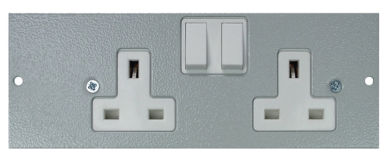 ST0290/RH - Right Hand Twin Switched Sockets Plate