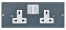 ST0300 - Twin Switched Sockets Plate