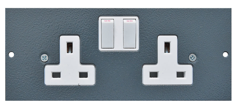 ST0300 - Twin Switched Sockets Plate