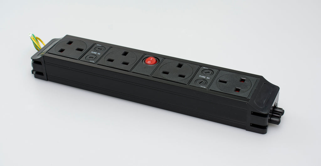 PP4/1 - 4 Power with Master Switch Under Desk Power Unit