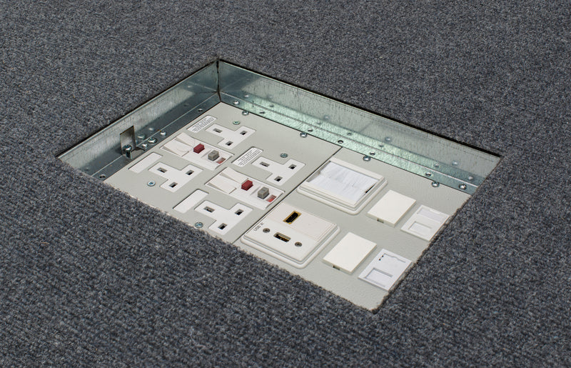 TFB4/80-RCD2 Cavity Floorbox (Dual RCD Sockets)